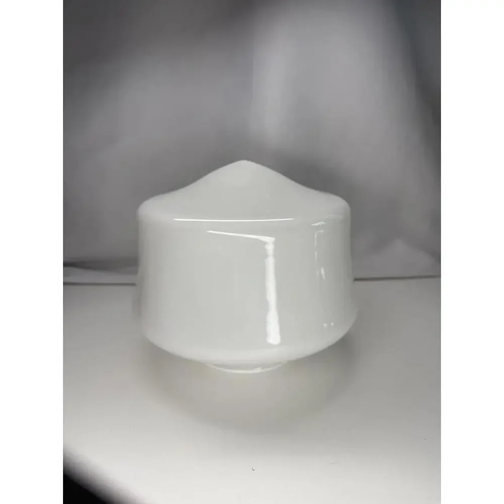 Milk Glass Schoolhouse Light Shade‎ Globe 6in Fitter Ceiling Pendant White Opal